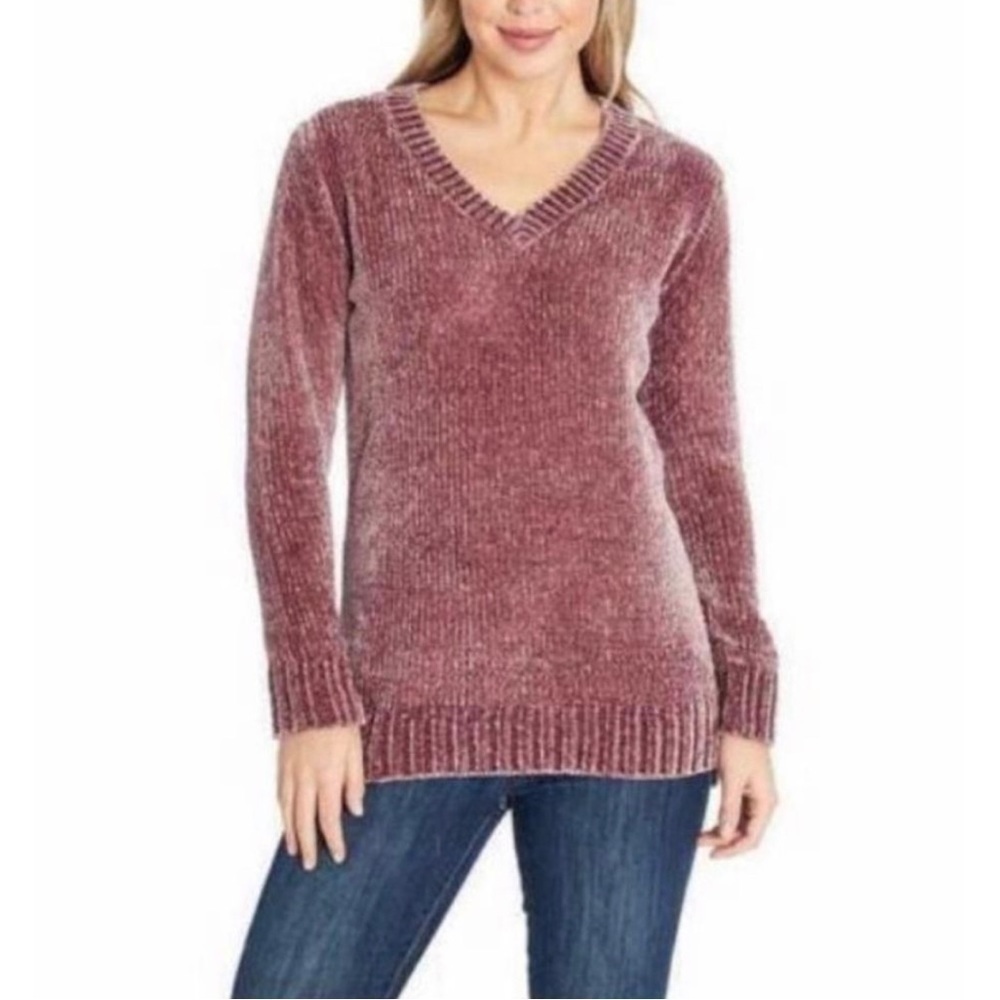 𝅺ORVIS Super Soft Knit V-Neck Sweater Rose Pink